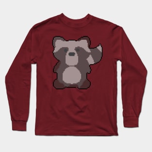 Red Panda Prowess: Pixel Art Design for Fashionable Apparel Long Sleeve T-Shirt